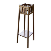 Vintage solid wood stool repainted 91cm