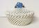 Vintage braided porcelain basket