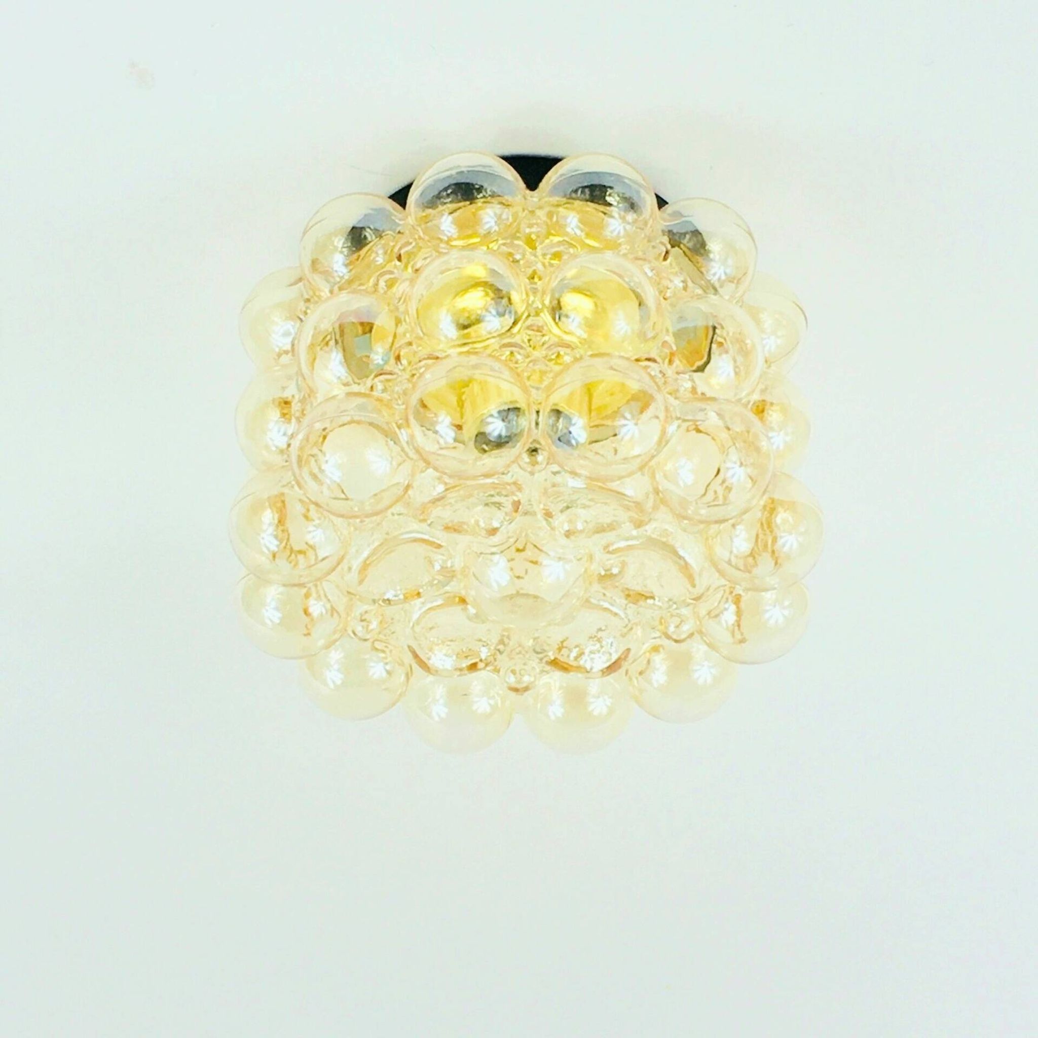 Pair of Bubble Glass Ceiling Lights by Helena Tynell for Limburg, 1960s/70s
