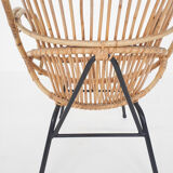 Rohe Noordwolde rattan lounge chair, The Netherlands 1950's