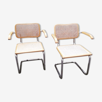 Pair of B64 armchairs by Marcel Breuer