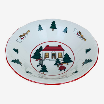 Empty pocket bowl Mason's Christmas Village ironstone