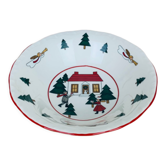 Empty pocket bowl Mason's Christmas Village ironstone