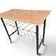 Vintage 1950s magazine table in metal and formica.