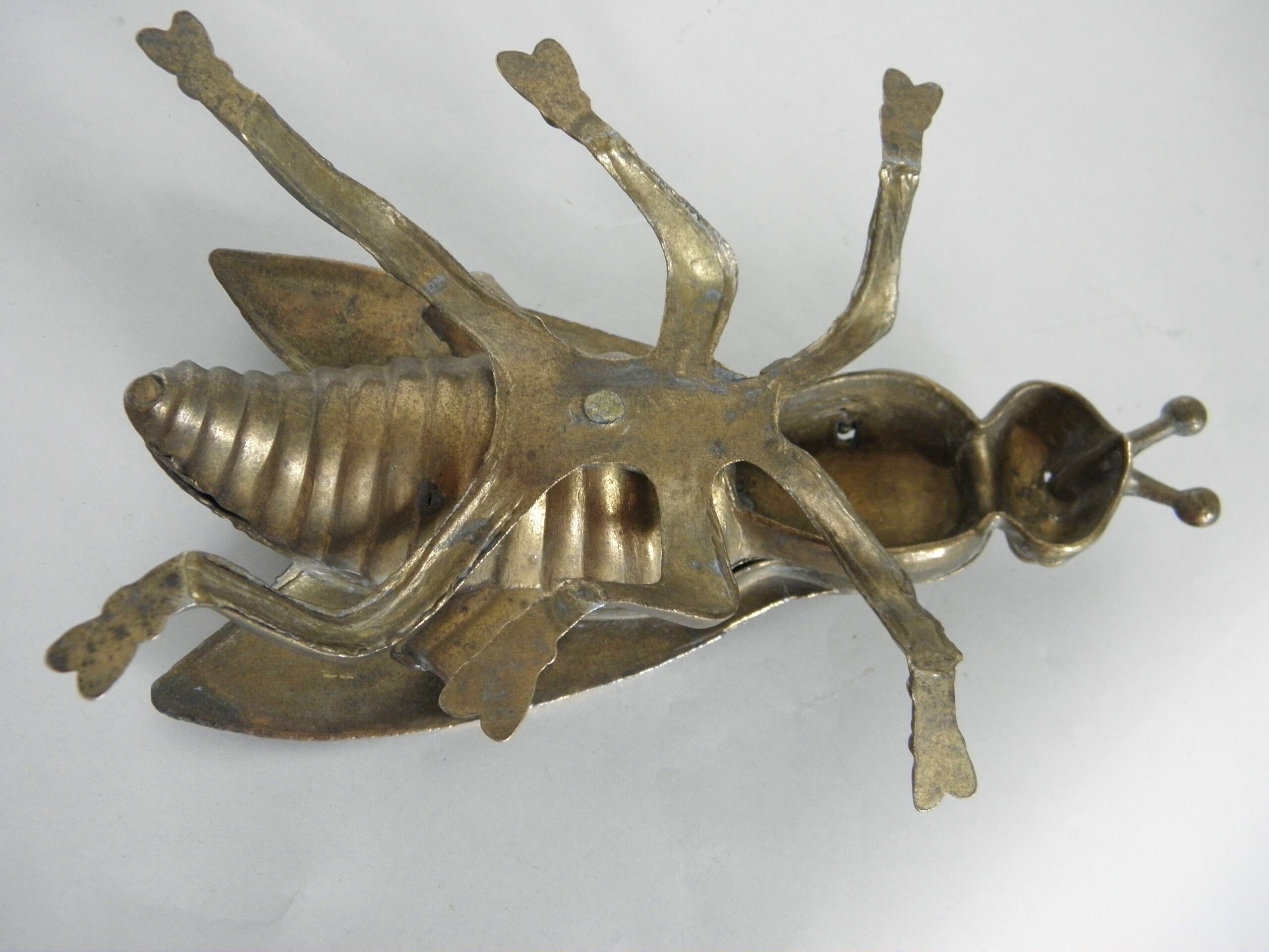 Fly ashtray brass 70s