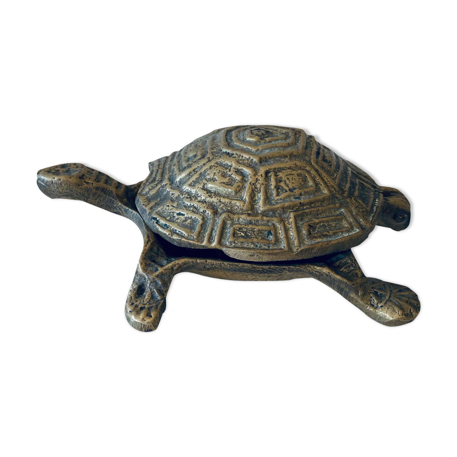 Brass turtle ashtray