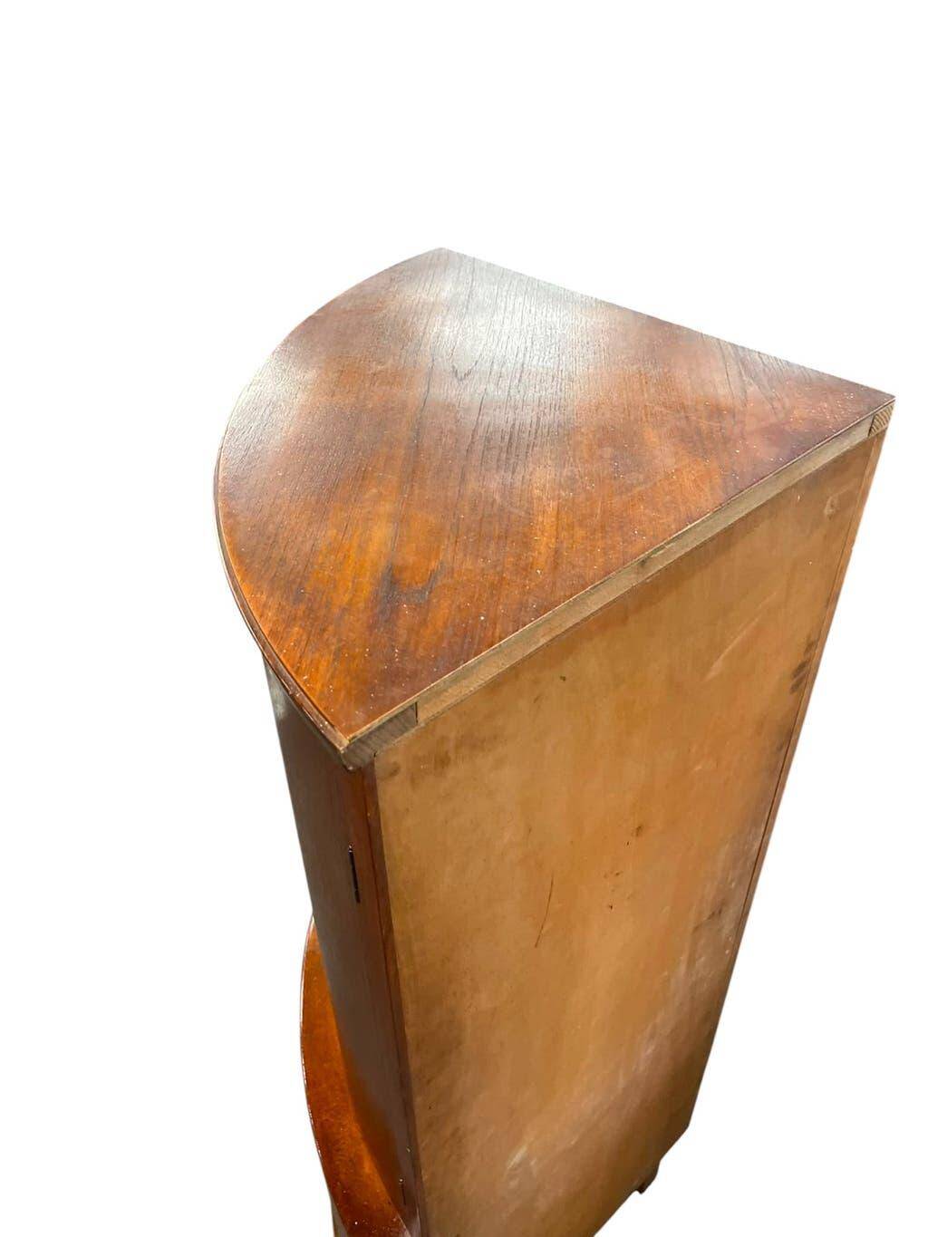 Armoire d'angle/placard vintage en bois courbé