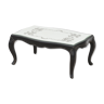 Table basse en bois laqué noire