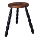 French Bobbin Tripod Stool, 1940s