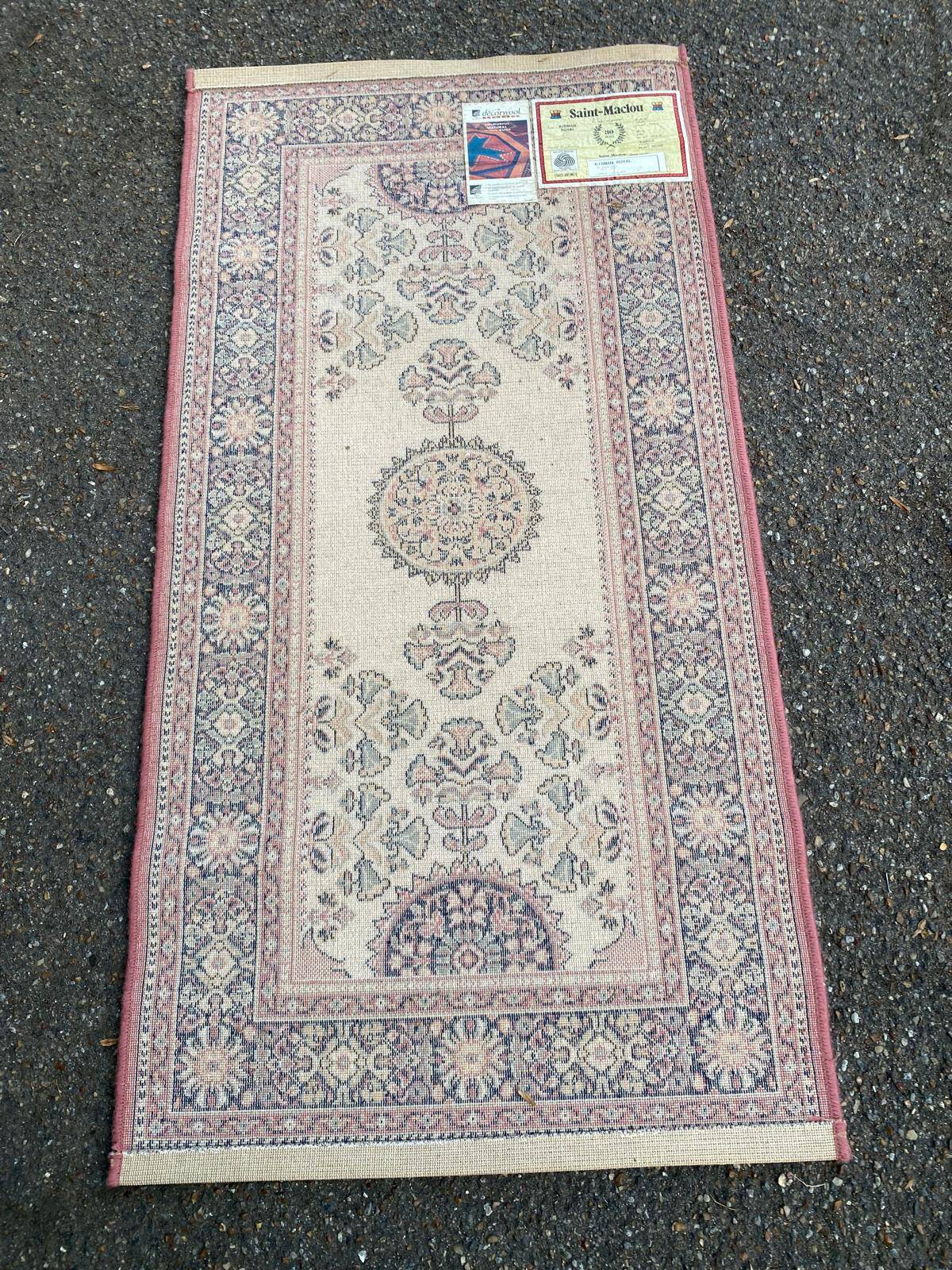 Persian Kirman style bedside rug Saint-Maclou 68.5x137cm