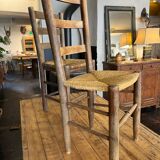 Lot of 6 straw chairs from the end of the 19th century