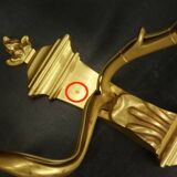 Pair of large Louis XVI style wall lights from the 19th century - gilded bronze