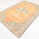 6x9 Vintage Pale Orange Oushak Handmade Vintage Rug, 176x260 Cm