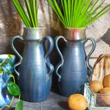 Duo of Flemish pottery of Charles and Auguste Maes early twentieth century