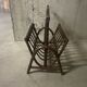 1970s rattan magazine rack