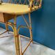 Coiffeuse rotin et osier vintage