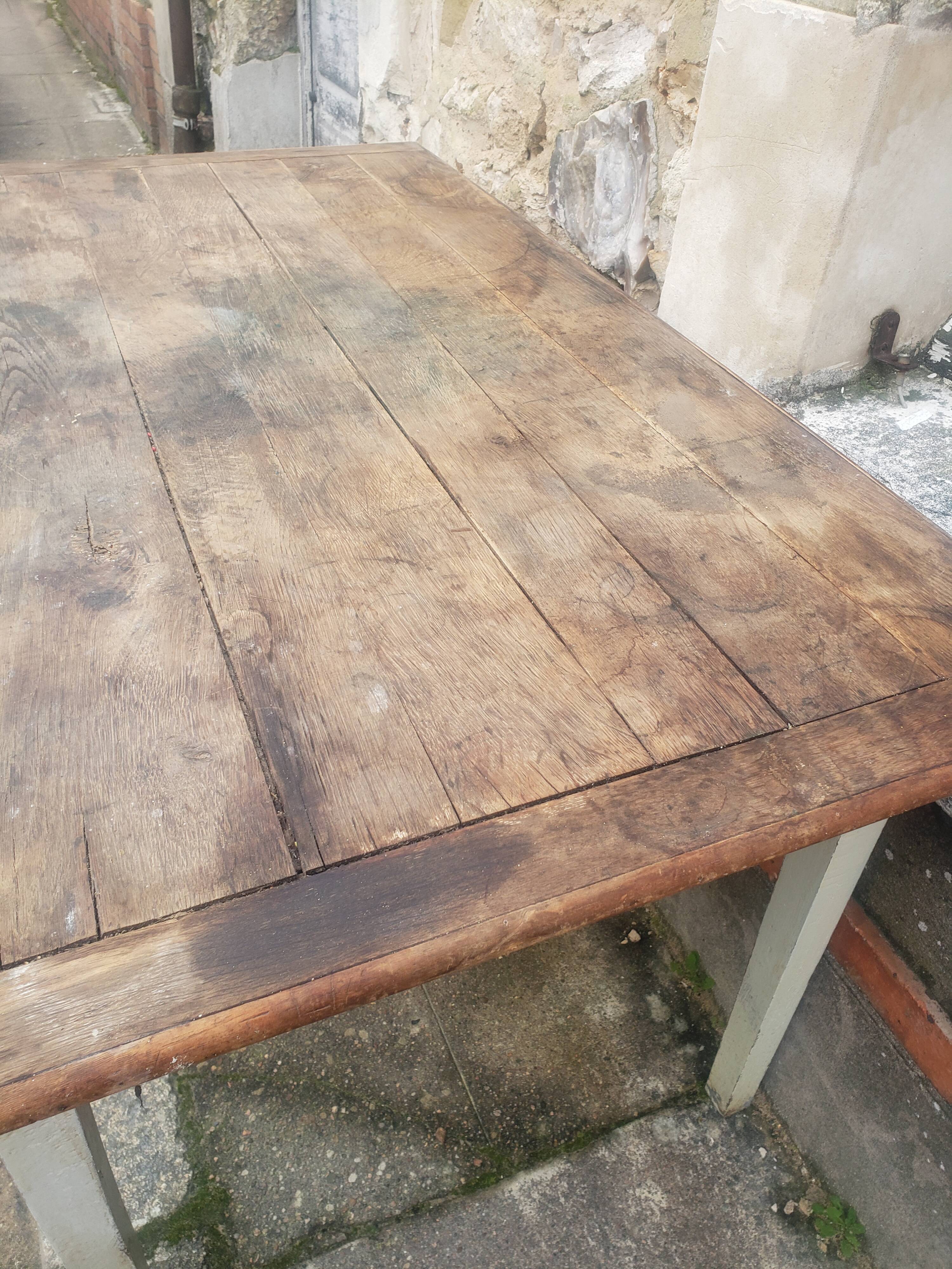 Natural patina farm table