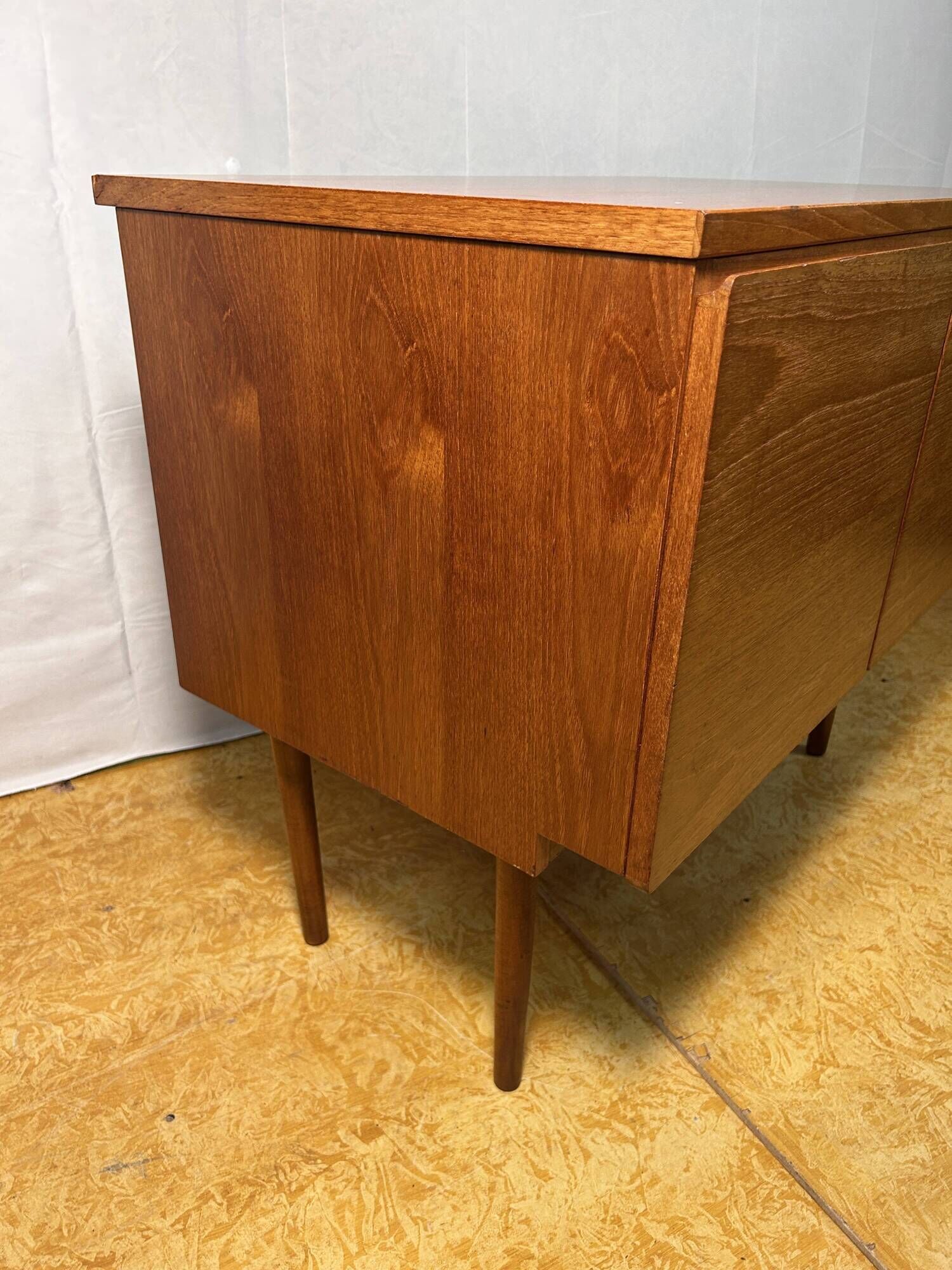 Mid century retro vintage teak small sideboard record cabinet 1960