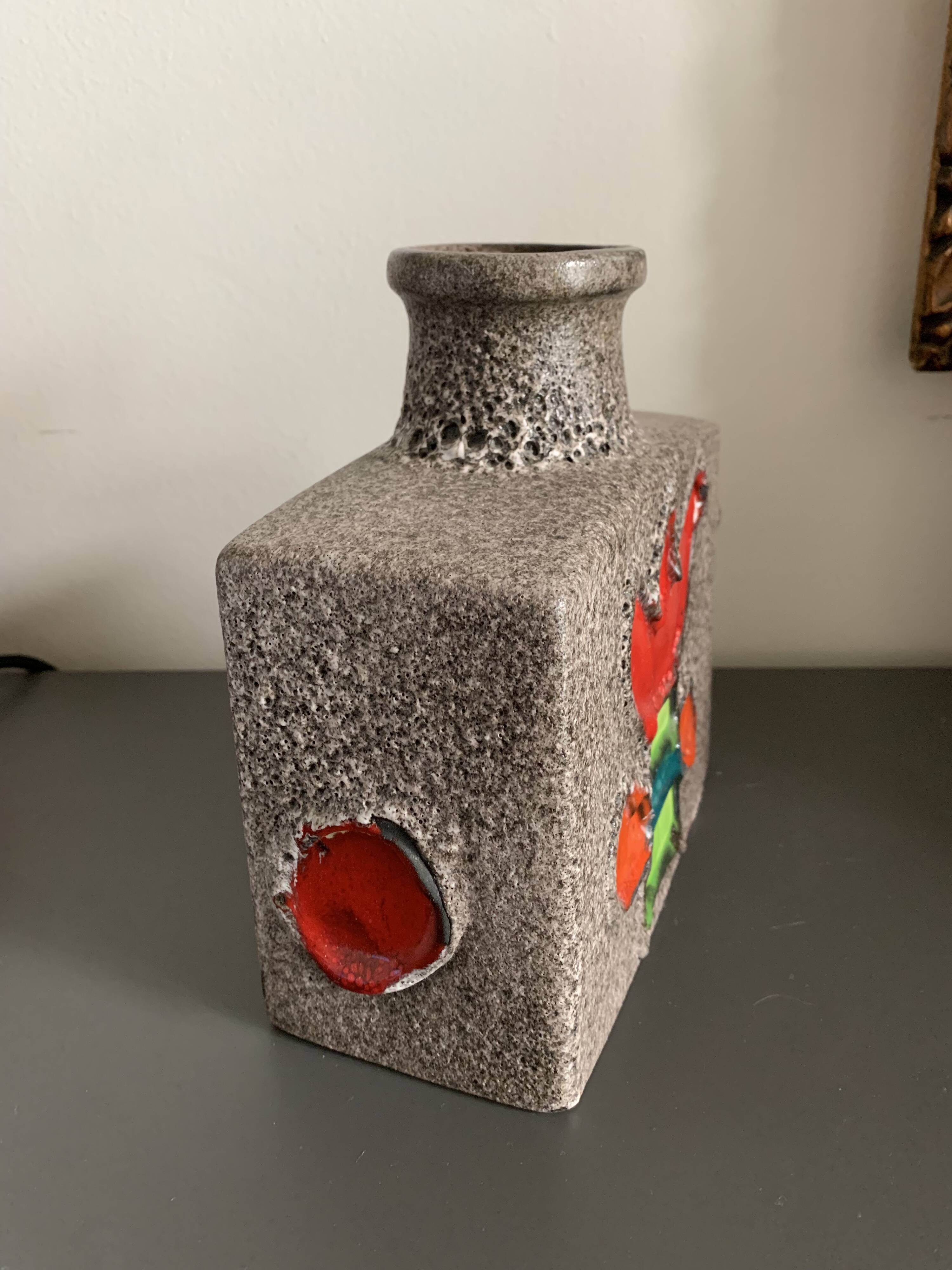 Vase Fat Lava West Germany 1980s