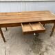 Farmhouse dining table for meals, made of solid oak, 1 drawer, 1950, 180x74cm.