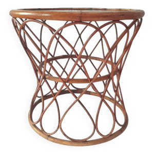 table d'appoint en rotin, - 1970