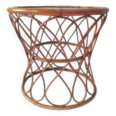 Pretty little rattan side table