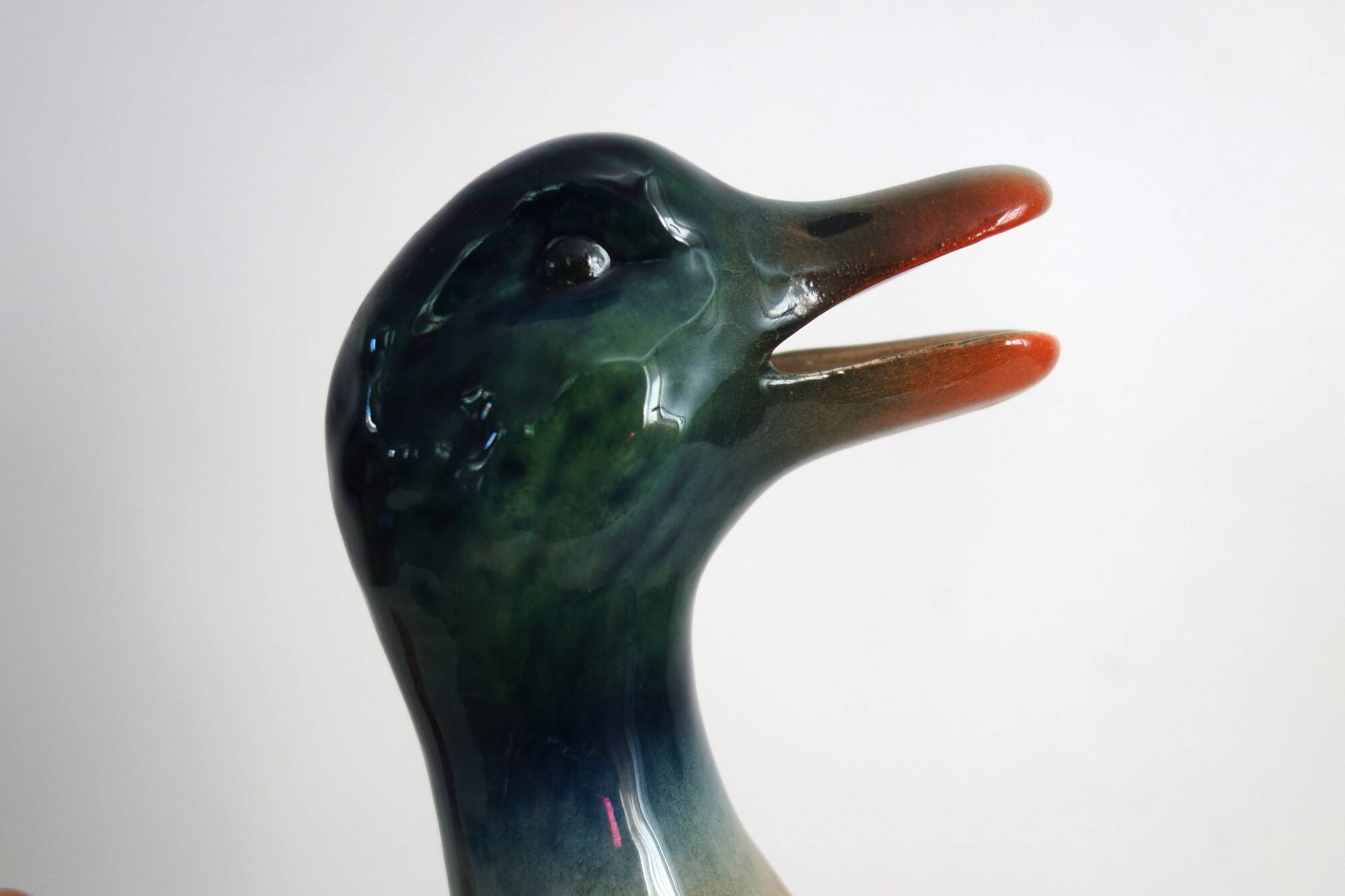 Ancien Pichet Barbotine Canard Saint Clément