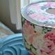 Floral fabric table lamp