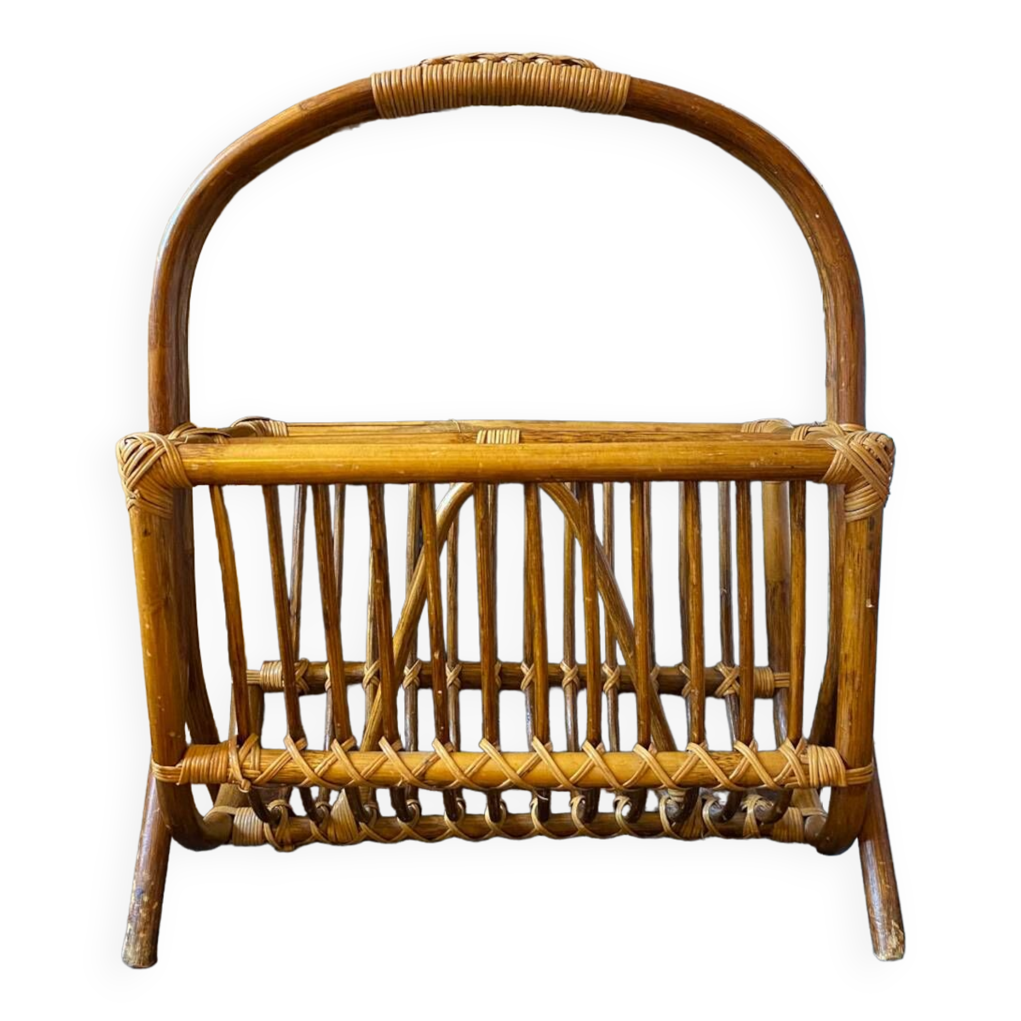 Bamboo magazine rack, 1960s