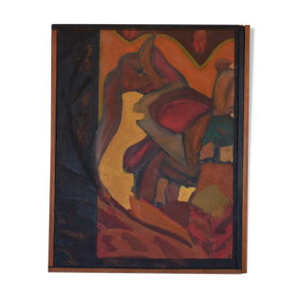 Abstract contemporary painting oil