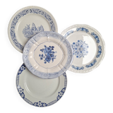 Vintage blue dinner plates
