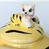 Anthropomorphic teapot coffee maker Tiger and baby tiger - Height 16 cm x Diameter 14 cm