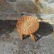 Tabouret en osier années 40