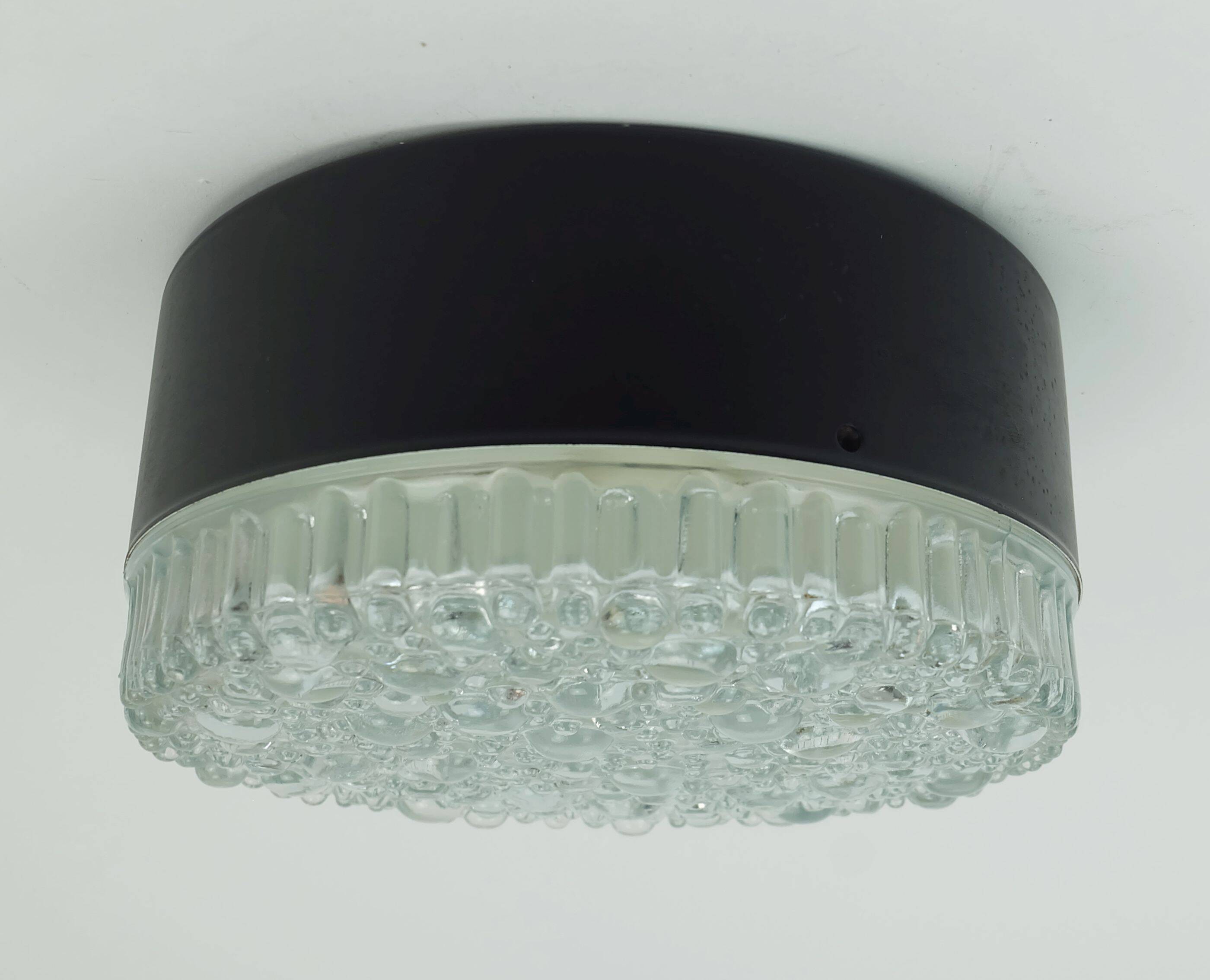 No.2 of 2- staff ceiling lamp or wall lamp model a 226 bubble glass 60s 70s