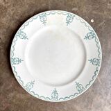 Round dish Moulin des Loups & Hamage in green ironstone