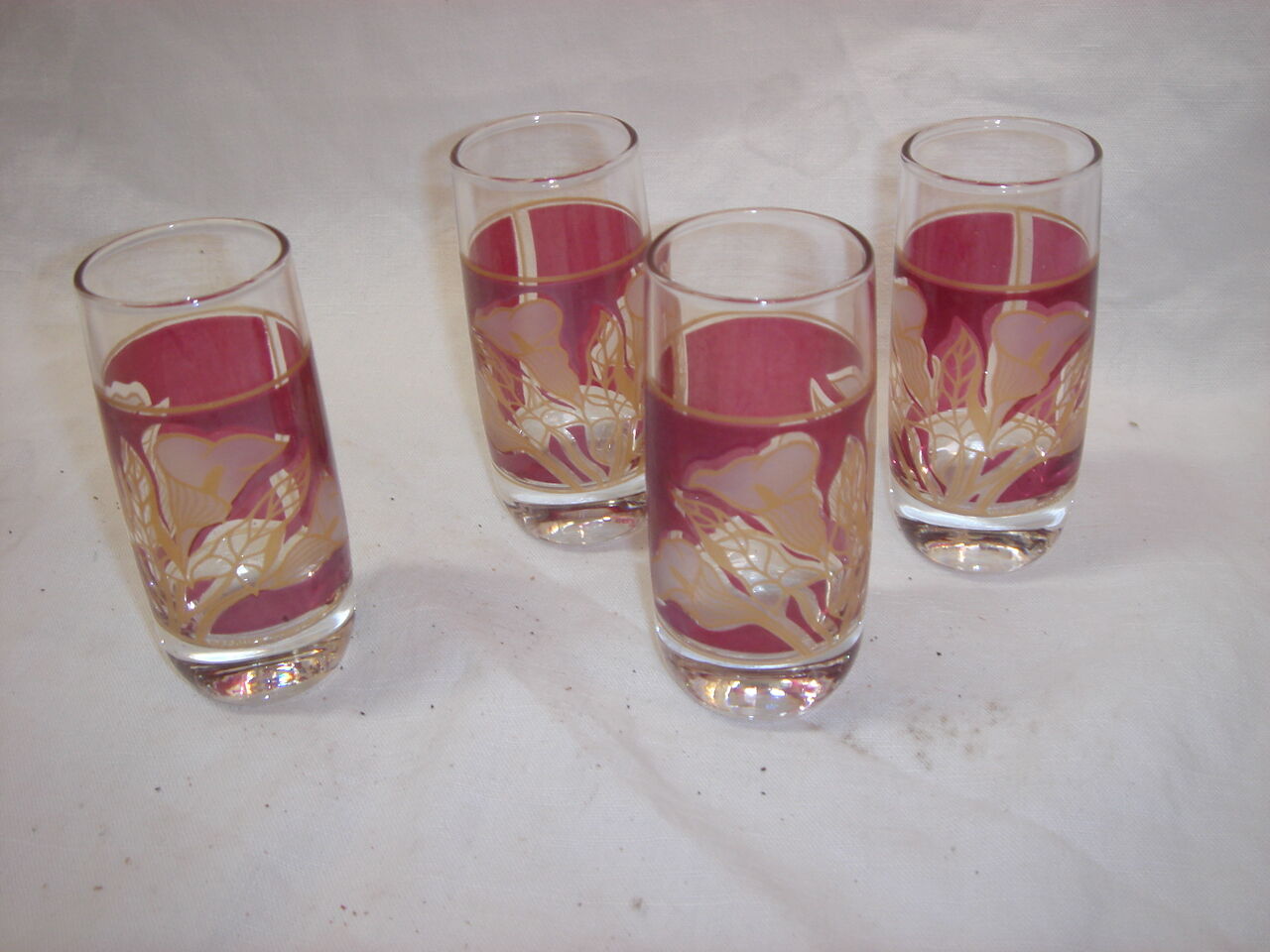 Liqueur carafe and 4 glasses, Italy 1960/70