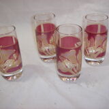 Liqueur carafe and 4 glasses, Italy 1960/70