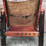 Pair of safari-style armchairs, 1930s