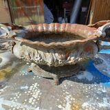 Pair of 1900 Cast Iron Planters from Charleville-Mézières in Rocaille Style