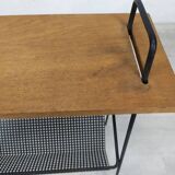 Vintage metal wood magazine rack