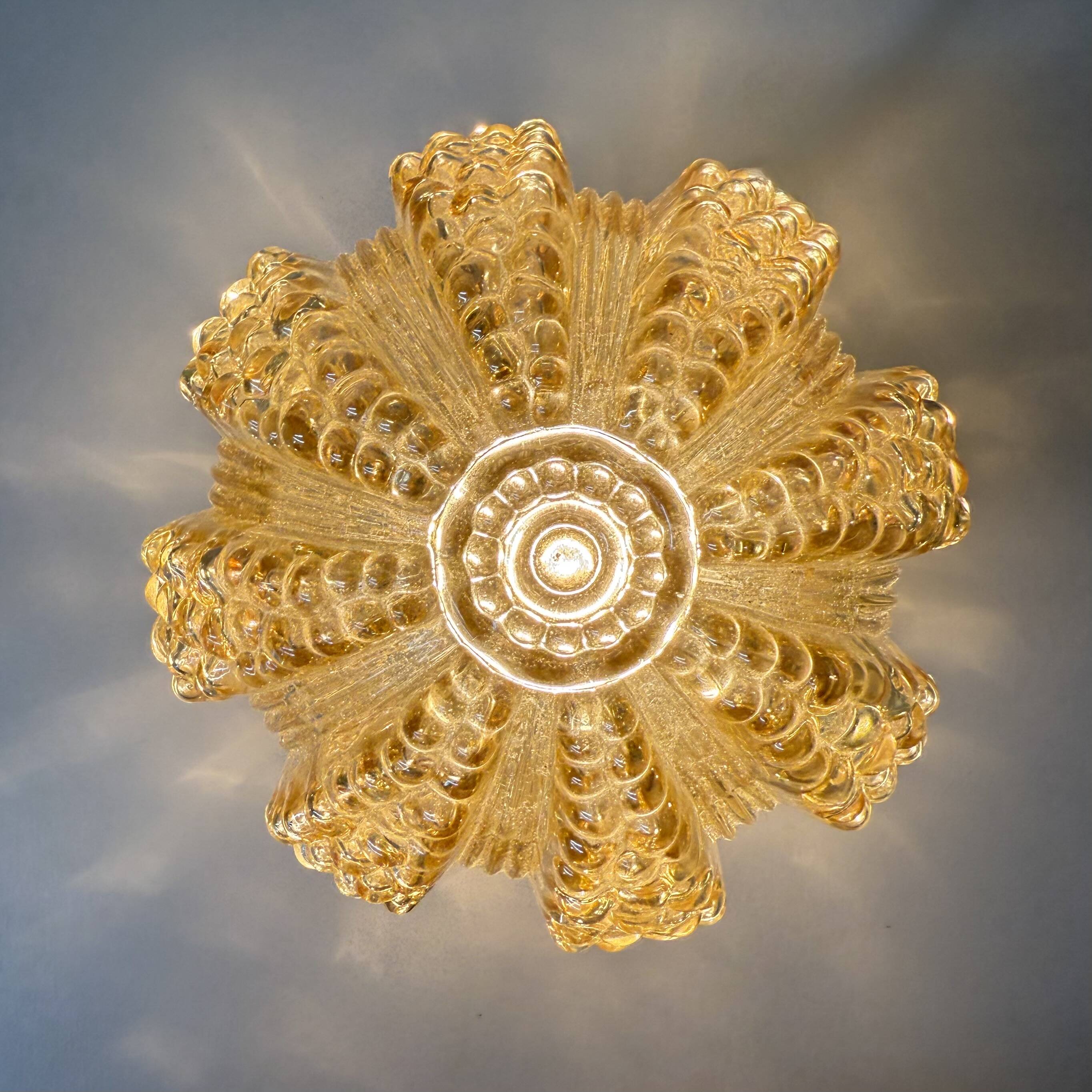 Vintage glass bubble ceiling lamp , 1970s