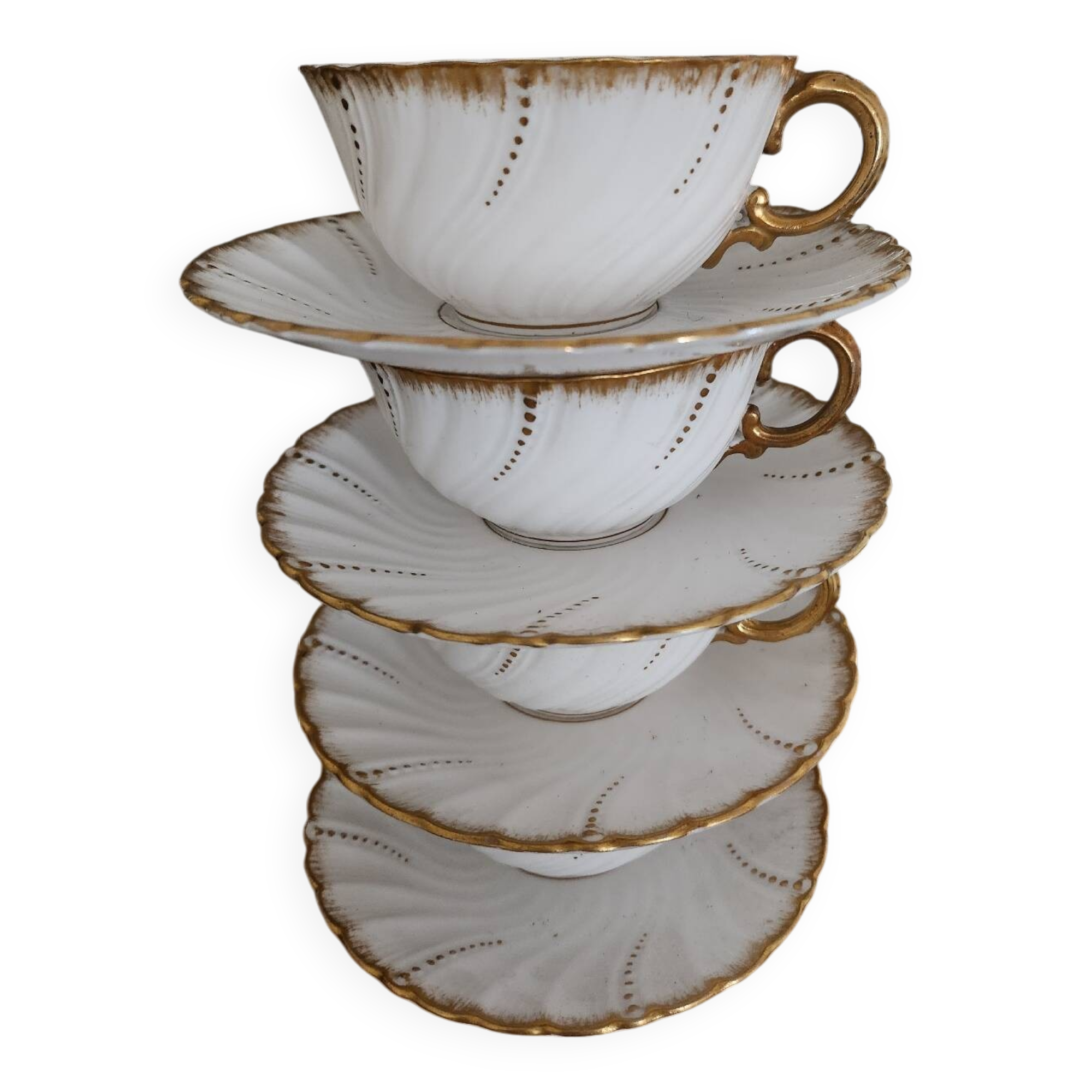 4 tasses à thé Sarreguemines