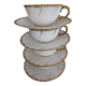 4 tasses à thé Sarreguemines