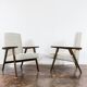 Pair of beige Mid-Century armchairs 1960's