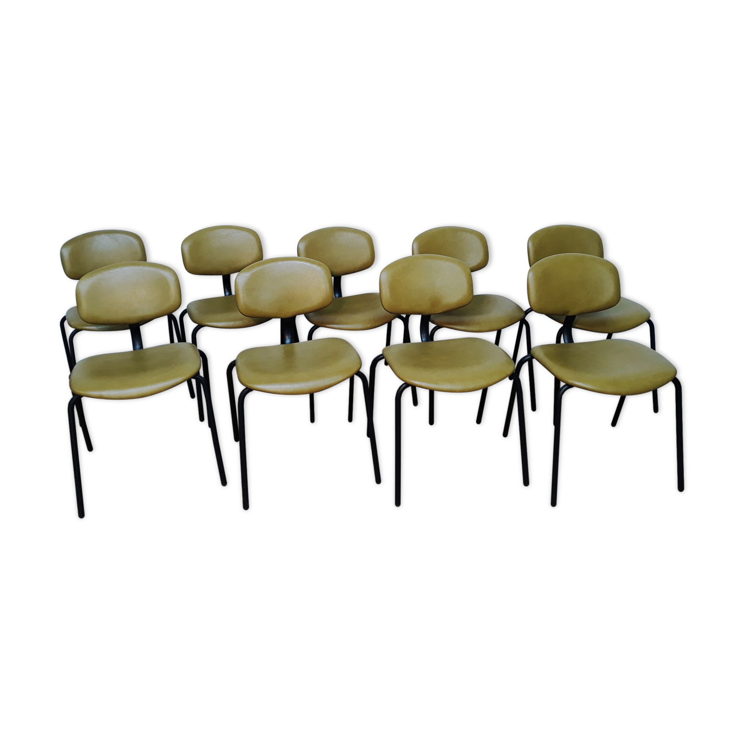 9 chairs vintage Stafor Steelcase