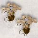Pink Murano Glass Flower Sconces Set of 2