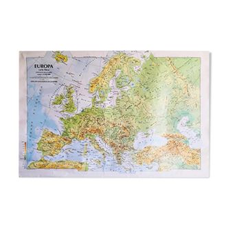 Italian geographical map of Europe