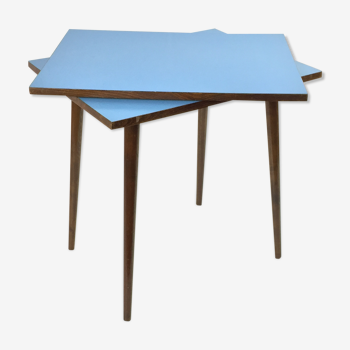 Coffee beech and Czechoslovakia blue formica table