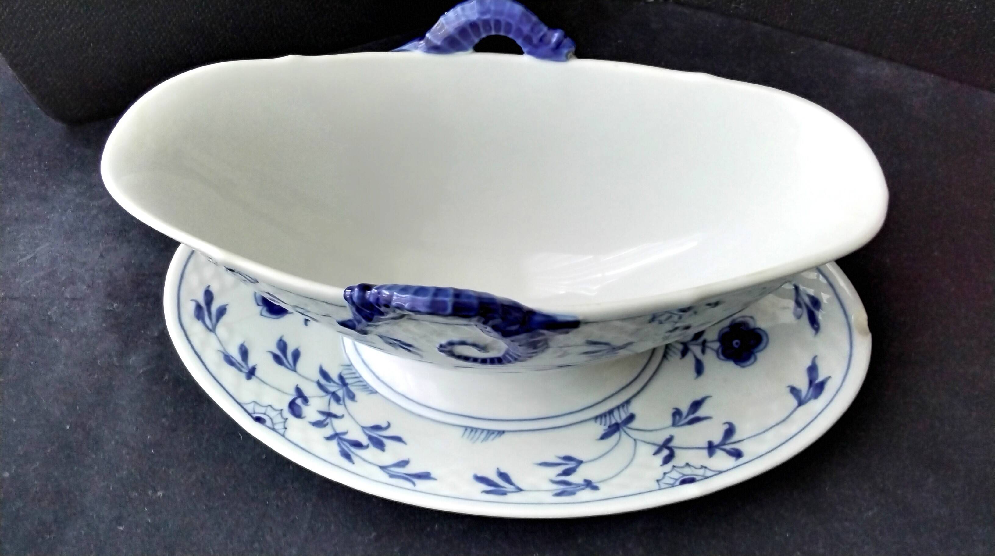 Danish porcelain sauce boat Kjobenhavn