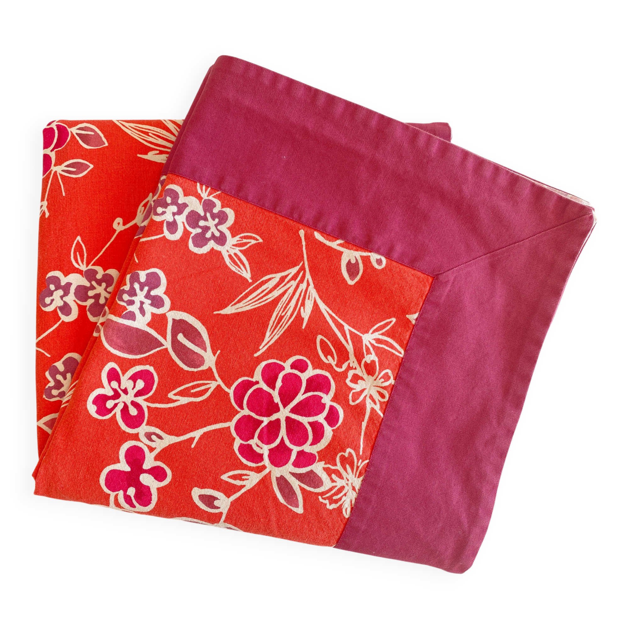 Nappe à l' imprimé floral avec plate bande- Linvosges - coton - 140x150 cm